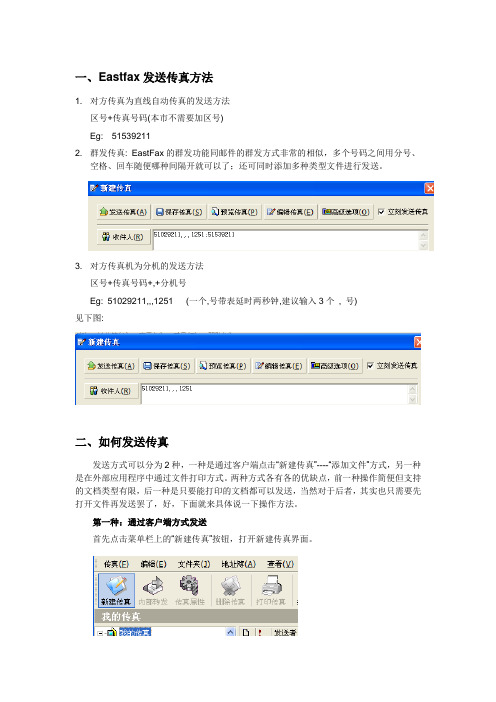 Eastfax使用方法