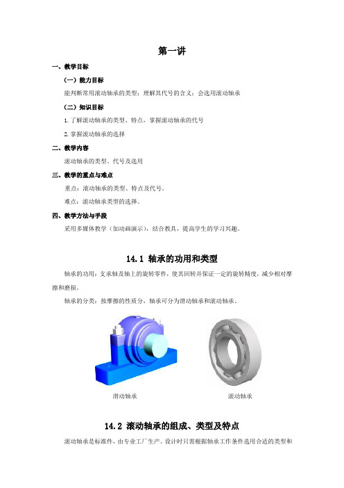 滚动轴承的工作情况分析及计算