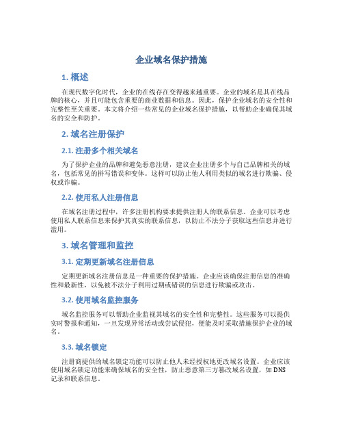 企业域名保护措施