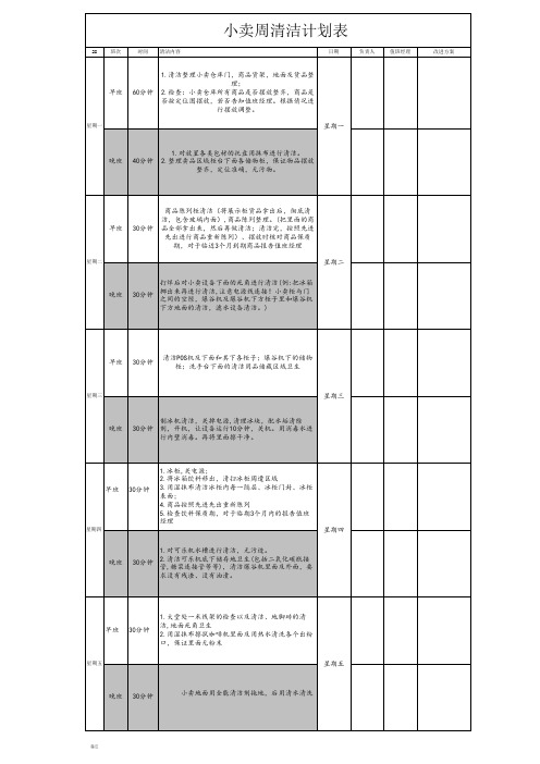 岗位周清计划6月