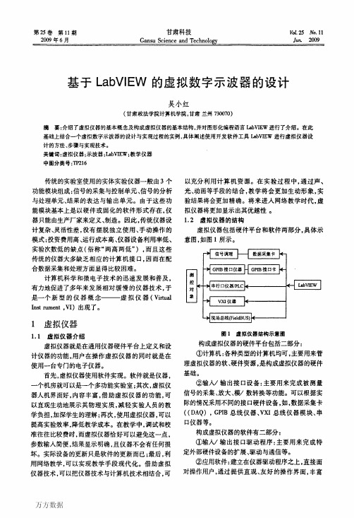 基于LabVIEW+的虚拟数字示波器的设计