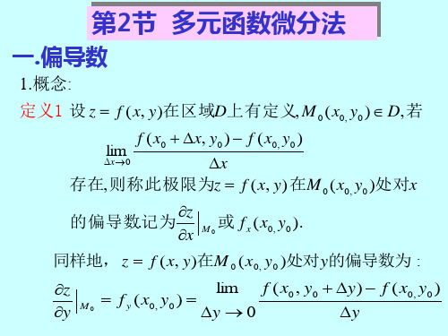 高等数学讲义——多元函数微分法