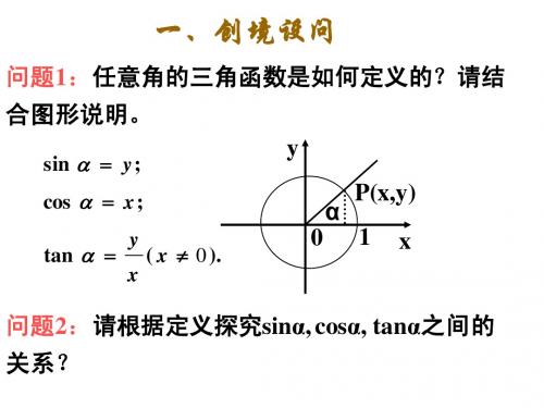 同角三角函数的基本关系