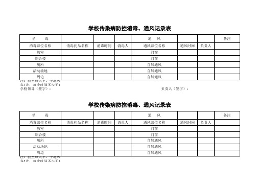 学校传染病防控消毒、通风记录表.xls