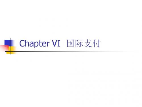 Chapter VI  国际支付1