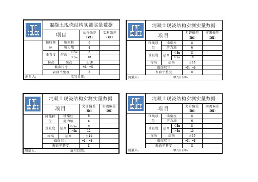 实测实量数据表