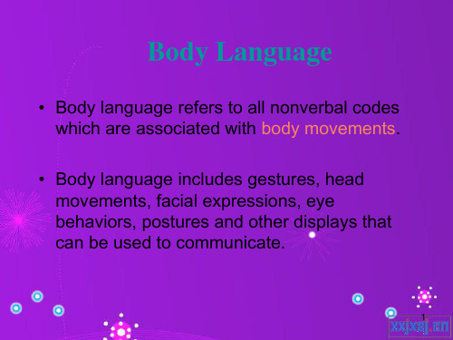 body language身体语言(课堂PPT)