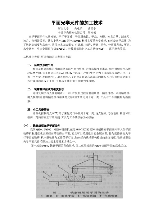 平面光学元件的加工技术