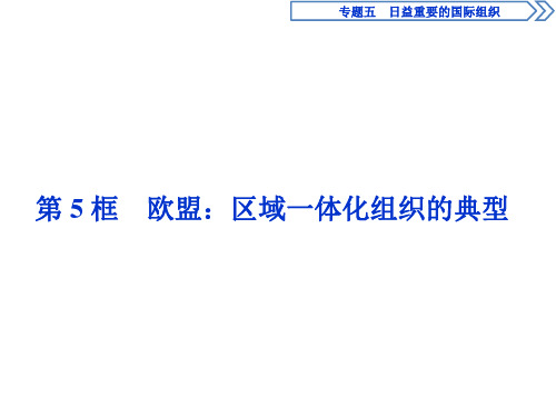 人教版高中政治选修三课件：专题五 第5框 欧盟：区域一体化组织的典型 