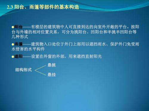 阳台、雨篷等部件的基本构造