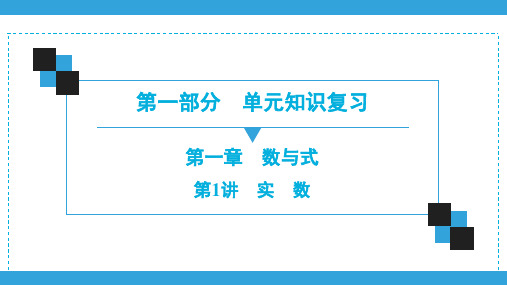 2020深圳中考数学一轮复习宝典课件 第1部分  第1章  第1讲 实 数