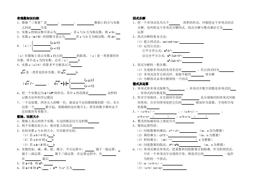 (完整版)初中数学知识点_(冀教版)