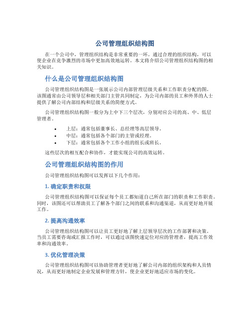 公司管理组织结构图