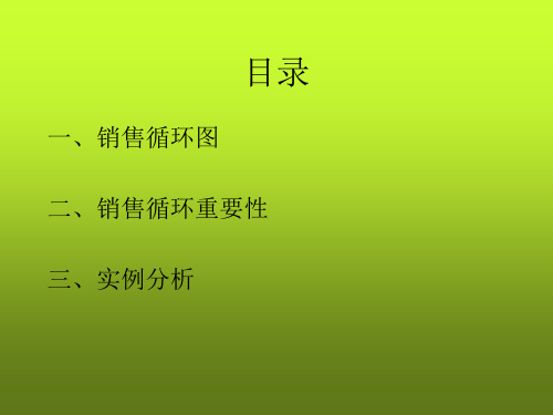 销售循环