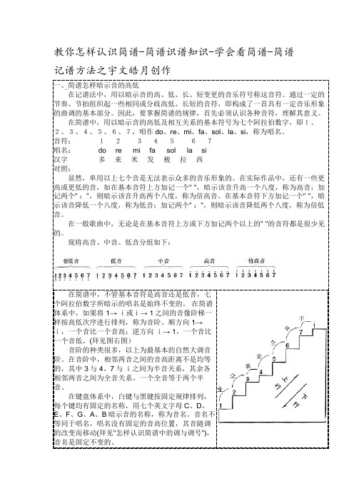 教你怎样认识简谱