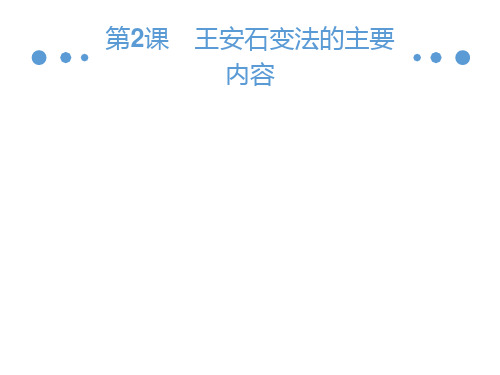 2020年秋人教版高中历史选修一课件：4.2 王安石变法的主要内容 