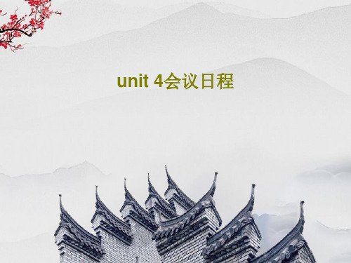 unit 4会议日程共21页