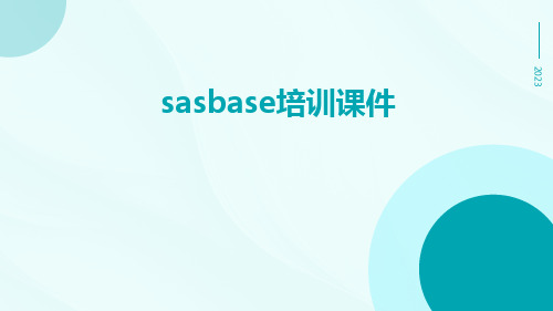 SASBASE培训课件