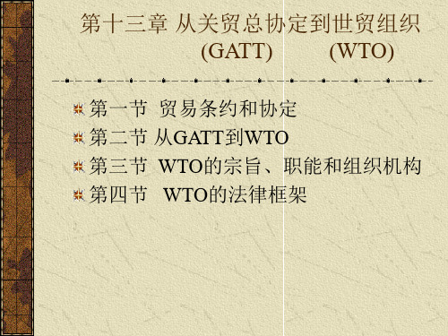 国际贸易学10 从GATT到WTO