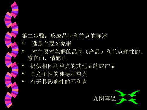 形成品牌利益点之九阴真经(ppt 14页)