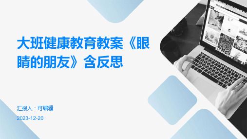 大班健康教育教案《眼睛的朋友》含反思