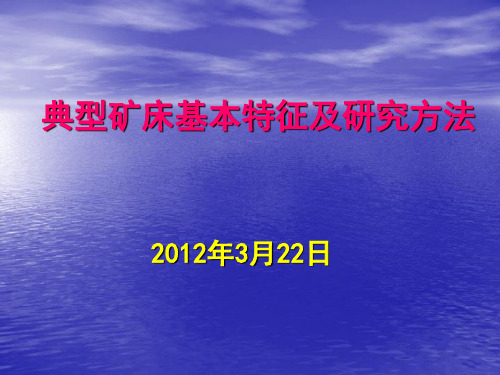 典型矿床基本特征及研究方法(李凤鸣)