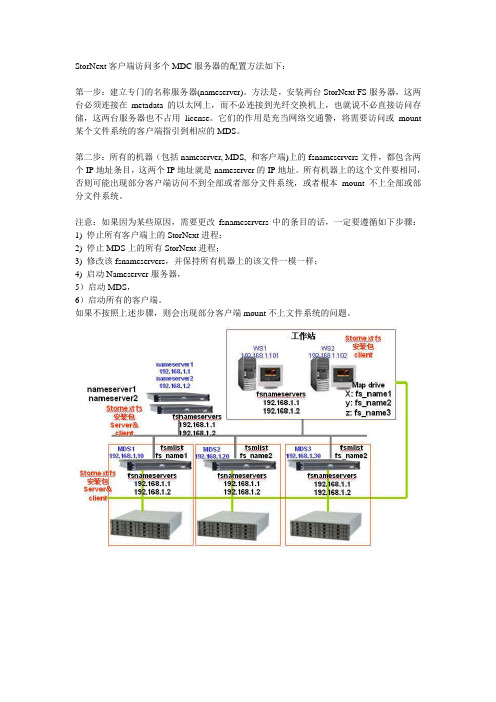 StorNext客户端访问多个MDS服务器的配置