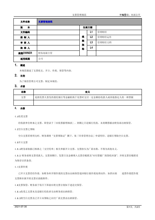 支票管理规范[模板]