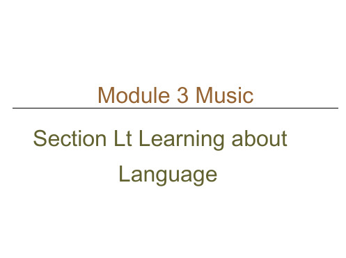 同步外研英语必修二新突破课件：Module3SectionⅡLearningaboutLanguag