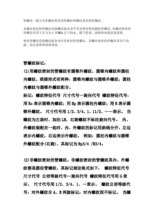 管螺纹表示方法