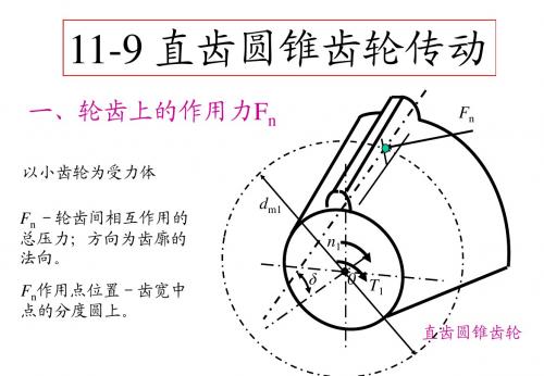 《机械设计基础》第五版 第十一章 11-9直齿圆锥齿轮传动10,11