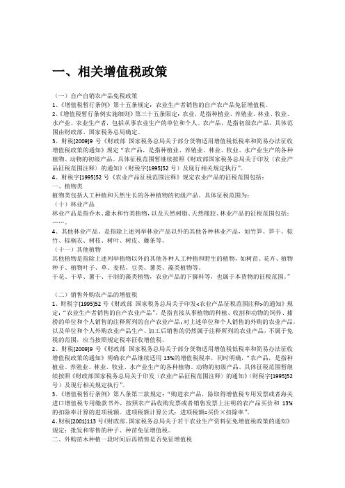 林业产品税收政策