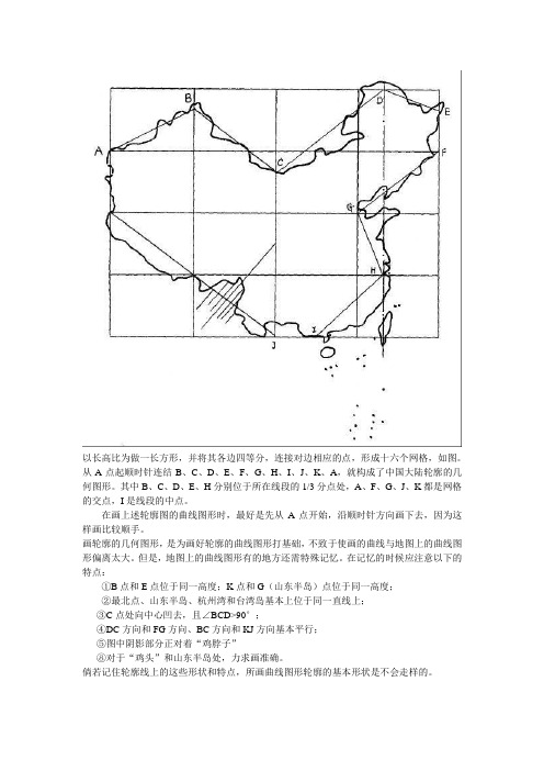 中国地图的画法