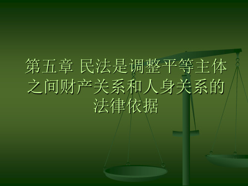 3第三章 民法是调整平等主体之间财产关系和人身关系的法律依据