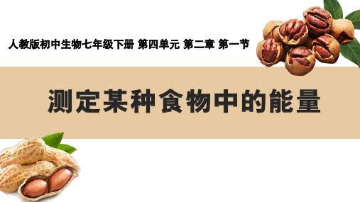 测定某种食物中的能量说课课件人教版生物七年级下册