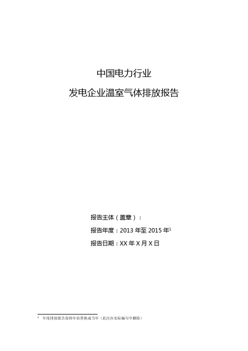 11. 电力行业-发电企业历史碳排放报告模板