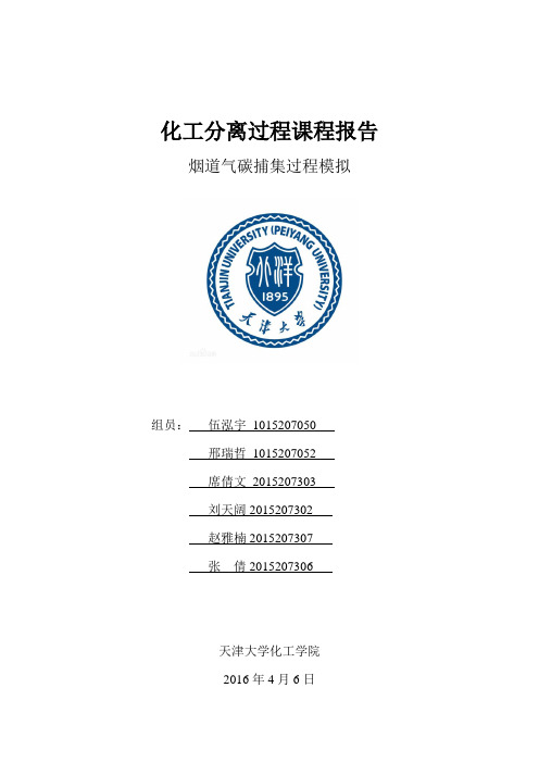 天津大学研究生分离工程大作业