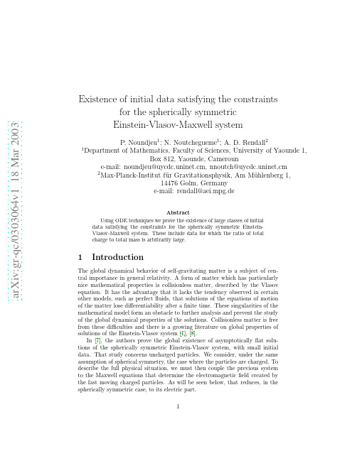 Existence of initial data satisfying the constraints for the spherically symmetric Einstein