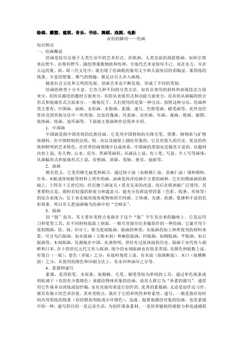 绘画、雕塑、建筑、音乐