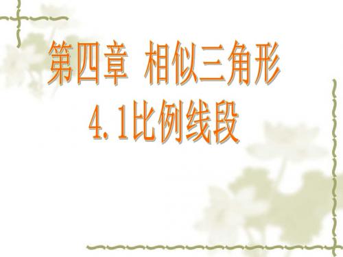 浙教版九年级数学上册课件：4.1比例线段 (共17张PPT)