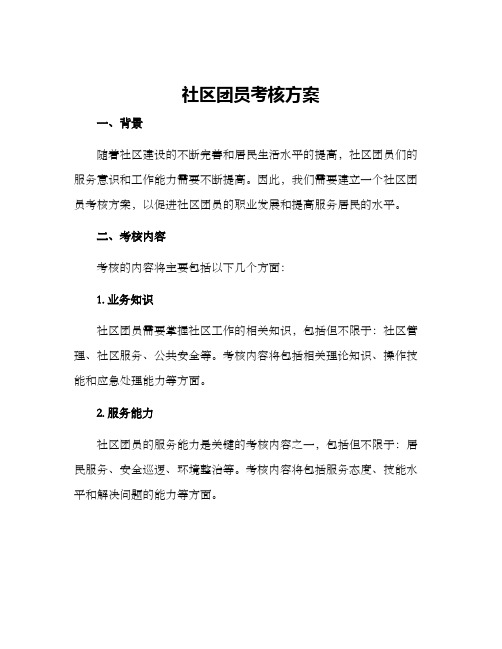 社区团员考核方案