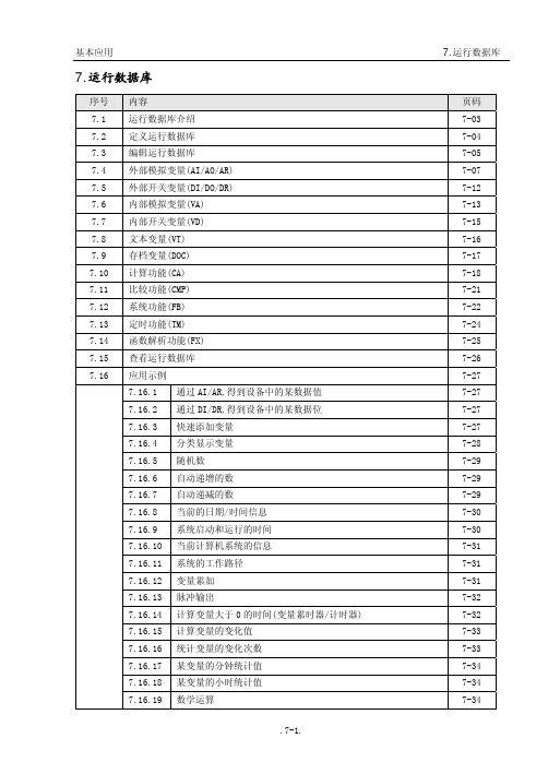 杰控组态手册07.运行数据库