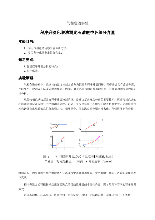 气相色谱实验(3)—程序升温