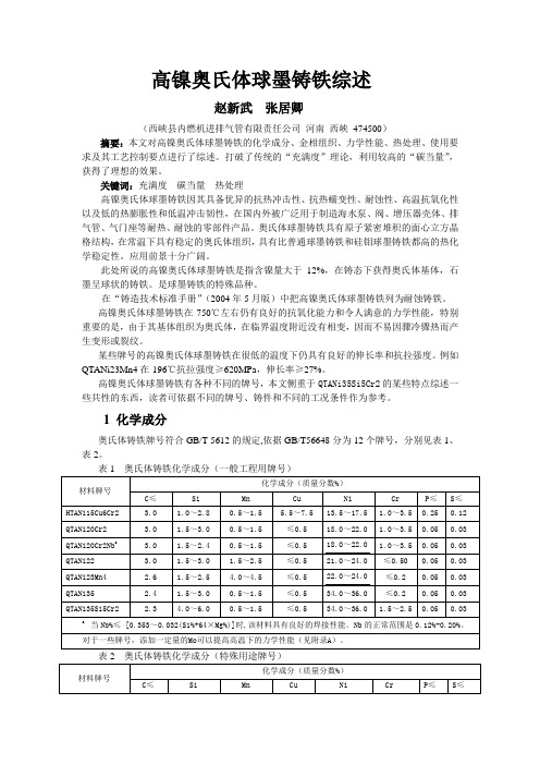 6高镍奥氏体球墨铸铁综述