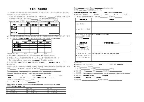 中考英语专题复习(代词和数词)