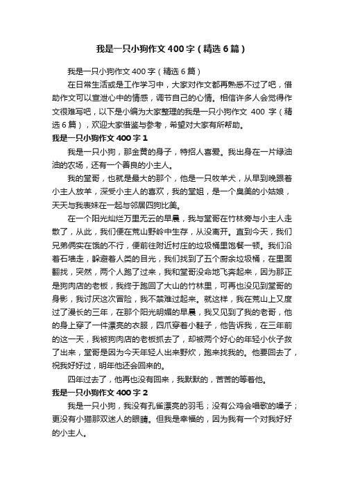 我是一只小狗作文400字（精选6篇）