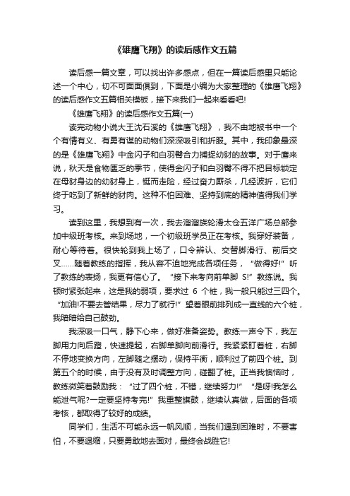 《雄鹰飞翔》的读后感作文五篇