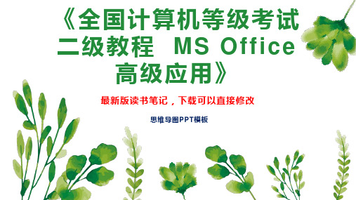 《全国计算机等级考试二级教程  MS Office高级应用》读书笔记思维导图PPT模板下载