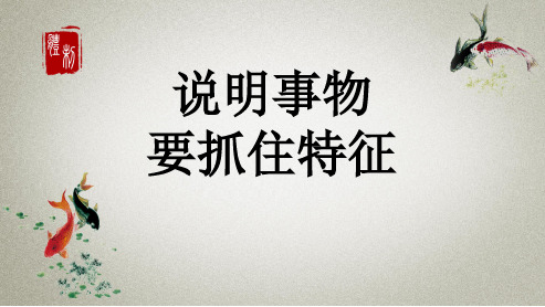 部编人教版语文八年级上册《说明事物要抓住特征》课件