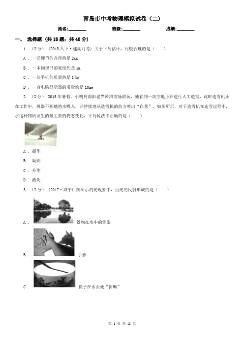 青岛市中考物理模拟试卷(二)